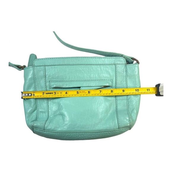 Leather Crossbody Bag Purse Clever Carriage Company Mint Green Genuine Leather - Picture 7 of 7